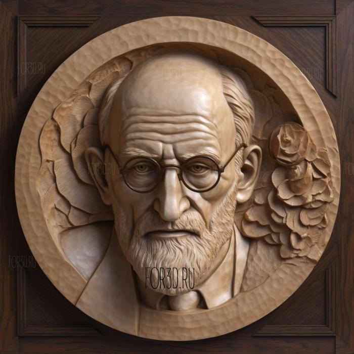 Sigmund Freud 2 stl model for CNC